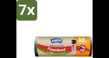 7 x Swirl – Pedaalemmerzakken – XL – 30 L – Fixeerband – 10 zakken - Koffiezetapparaat