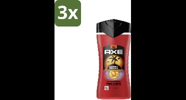 3 x Axe – Douchegel 3-in-1 – Sunset Fresh – 250 ml - 3-in-1 Douchegel - Lichaam - Gezicht - Haar - Frisheid