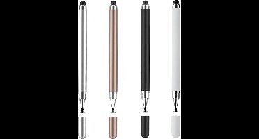 4 Stuks Universele Stylus Pennen voor Alle Touch Screen Tablets - 2-in-1 Precisie Touchpen