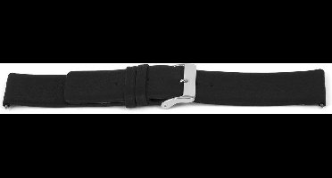 Horlogeband J105 Classic Zwart Leder Waterproef 26x26 mm