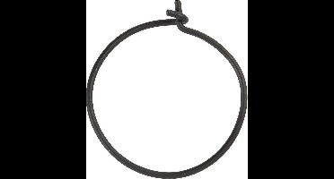 Creotime Oorbellen 20 Mm Rond 8 Stuks Zwart