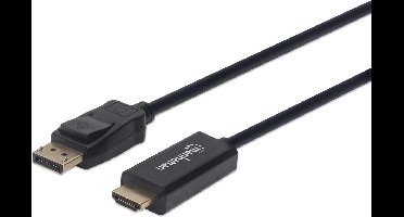 Manhattan 152662 DisplayPort-kabel DisplayPort / HDMI Adapterkabel DisplayPort-stekker, HDMI-A-stekker 1.00 m Zwart
