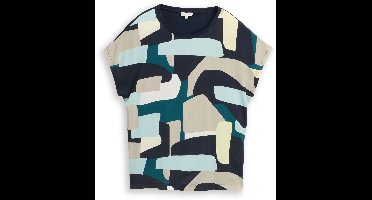 Tom Tailor T-shirt in materiaalmix