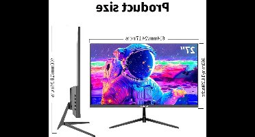 Gaming Monitor – Gaming Scherm – Multimedia Monitor – Professioneel Display – 27 Inch 4K IPS Scherm – FreeSync & Oogbescherming – Frameloos Design