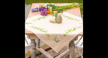 Vervaco - Tafelkleed kit Lilly of the Valley - PN-0222836 - Borduren - Borduurpakket - Borduurpakket volwassenen - Borduurpakket kind