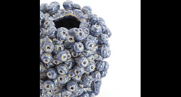 Light&living Vaas deco Ø20x22,5 cm BERRIES keramiek donker blauw