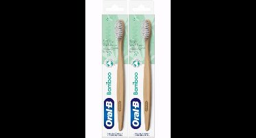 Oral-B Bamboe Tandenborstel - Wit - Pack van 2