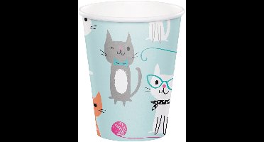 Witbaard Bekers Purr-fect Party 266 Ml Karton Blauw 8 Stuks