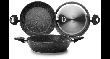 Ibili Honda 2 Handgrepen Natura Koekenpan 32 Cm Zilver