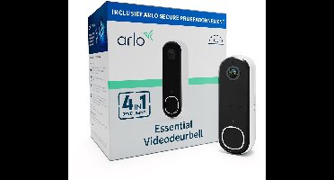 Arlo HD draadloze video deurbel met camera, 1 deurbel, wit