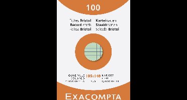 Exacompta 10x etui 100 steekkaarten in folie - bristol geruit 5x5 105x148mm - Geassorteerd - 13479E