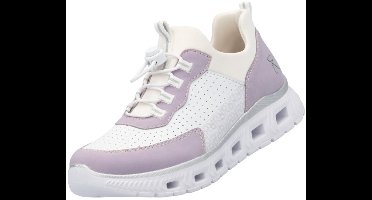 Rieker dames sneaker wit/paars