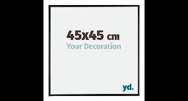 Your Decoration - Fotolijst 45x45 cm - Aluminium - Zwart Hoogglans - Kent