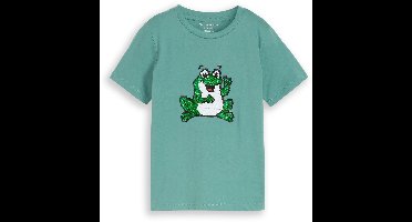 Tom Tailor - T-shirt met omkeerbare pailletten - Maat 128/134 - Salvia