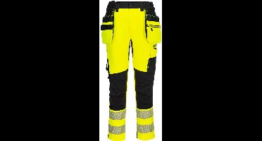 Portwest DX4-Hi-Vis Broek met afneembare holsterzakken DX454 - Geel/Zwart - 33
