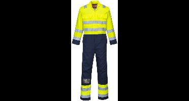 Portwest Bizflame Work Hi-Vis Antistatische Overall BIZ7 - Geel/Marine - XXL