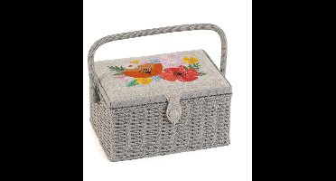 Medium Sewing Box w/Wicker Wildflowers - Embroidered Nom.: 42021299