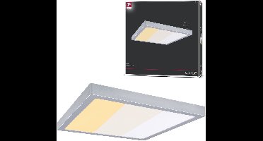 LED-paneel Abia 2 White Select Schemergestuurde bewegingsmelder (HF) hoekig 400x400 mm 16W 1400lm 2700 - 4000K Chroom mat