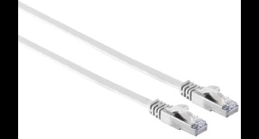 UFTP CAT7 platte netwerkkabel | PVC | wit | 5 meter