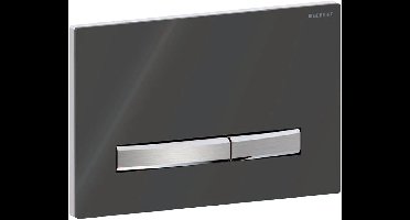 Geberit Sigma50 bedieningsplaat - 2-toets spoeling - vierkant - spiegelend. rookglas