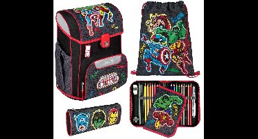 Scooli schooltas EasyStart Schulranzen-Set 5-delig Avengers zwart