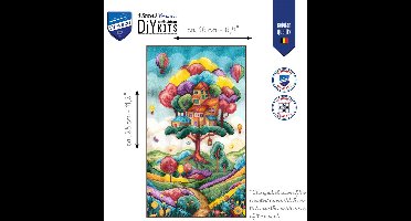 Vervaco - Telpakket kit Landschap met boomhut - PN-0215355 - Borduren - Borduurpakket - Borduurpakket volwassenen - Borduurpakket kind