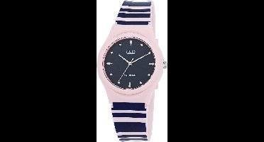 Q&Q V10A-003VY - Horloge - Sport - Analoog - Dames - Plastic band - Rond - Kunststof- Roze