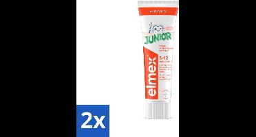2 x Elmex Gel-Tandpasta Junior (5-12 Jaar) 75 ml - Tandpasta Voor Kinderen - Gaatjesbescherming - Aminfluoride - Tandpasta Gel - Kindertandpasta