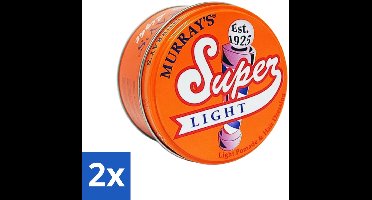 2 x Murray's - Super Light - Pomade - Lichtgewicht Hold - Glanzende Afwerking - 85 ml - Pomade - Lichtgewicht Pomade - Haartype - Haartypen - Haartypen