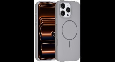 TUNIQ telefoonhoesje voor Apple iPhone 16 Pro Max - MagSafe siliconen backcover - Grijs