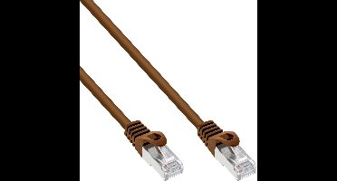 InLine® Patchkabel, S-FTP, Cat. 5e, bruin, 2m