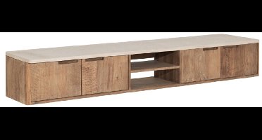 DTP Home Hanging TV stand Bliss Mortex No.2 large, 4 doors, 2 open racks,30x210x35 cm | MORTEX top