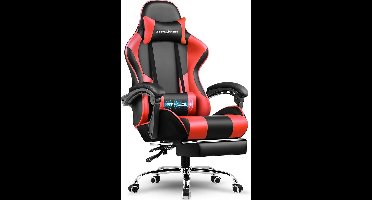 Ergonomische Gaming Stoel met Voetensteun en Massagefunctie - Bureaustoel voor PC en Kantoor