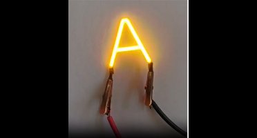-A- COB LED 3V Filament Letter Geel 3 x 3 cm FPC 2200K 1W Warm-wit