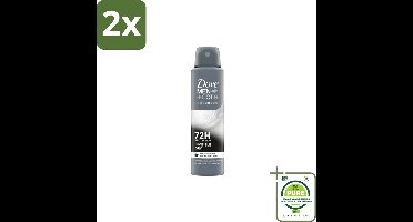 Dove Men+Care – Deodorant Spray – Invisible Dry – 150 ml - Voordeelverpakking - 2 stuks - Deodorant spray mannen - Transpiratiegeur