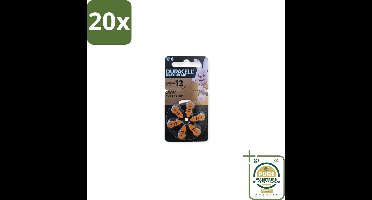 20 x Duracell Gehoorapparaat Batterijen 13 6 stuks per verpakking - Grootverpakking - Gehorenapparaten Batterijen - Gehoorapparaten Batterijen Type 13 - Zink-lucht Batterijen - Gehoorapparaten Batterijen 6 Stuks - Betrouwbare Batterijen