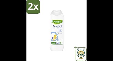 Neutral Baby Shampoo Parfumvrij 250 ml - Voordeelverpakking - 2 stuks - Zachte babyhuid - Zeepvrije shampoo