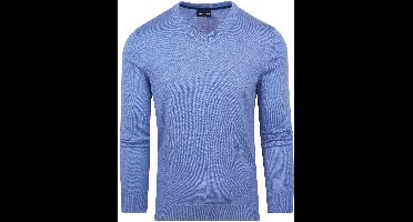 Suitable Merino Pullover V-Hals Lichtblauw - Maat M - Heren