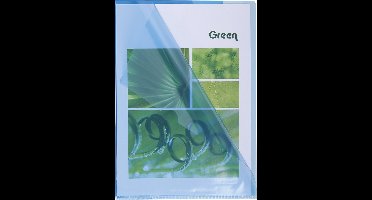 Exacompta 10x Pak van 10 L mappen - gladde en stevige PVC 13/100e - A4 - Blauw - 660525E
