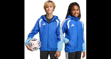 adidas Jas Kinderen Tiro 26 Competition All Weather Blauw - Maat 152cm