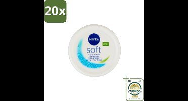 20 x Nivea – Crème – Soft - 300 ml - Grootverpakking - Hydratatie - Crème - Huid Verzorging - Zachte Huid - Dagelijks Gebruik