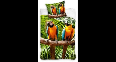 Dekbedovertrek - Papegaai - 160x200 cm