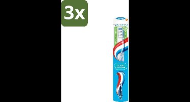 3 x Aquafresh Tandenborstel Clean Control Medium - Tandenborstel - Tandenborstel Clean Control - Tandenborstel Medium - Tandenborstel Voor Tandvleesbescherming - Tandenborstel Voor Tandplakvermindering
