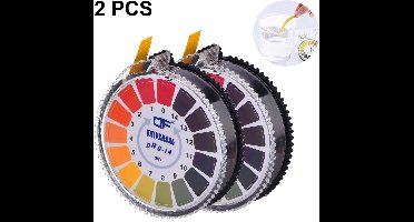 Oneay 2 rollen pH-teststrips, alkalische en zure indicator, testpapierrol voor water, urine, speeksel, bodem en lakmoes. Nauwkeurig test- en meetinstrument
