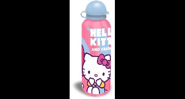 Hello Kitty Drinkfles - 500 ml - Aluminium fles - 1 stuk - Friends uitvoering