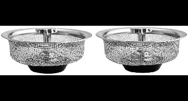 Afvoerzeef gootsteenzeef met plug met handgreep RVS Zilver