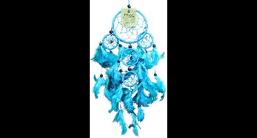 Dromenvanger- Alleen veren - 9cm - Turkoois