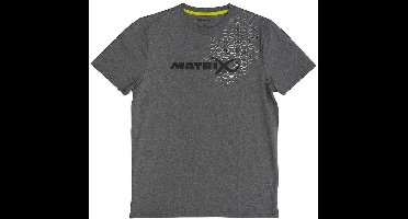 Matrix Hex Print T-Shirt Grey - Maat : Xxlarge