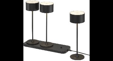 Sygonix 3er Set SY-6627262 LED-tafellamp LED 5.5 W Zwart