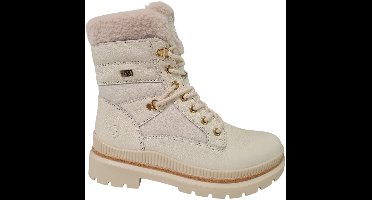 Remonte Witte Leren Veterboots Dames - Wit - 42